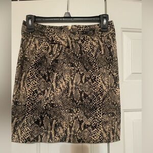 Michael Kors Snakeskin Print Mini Skirt